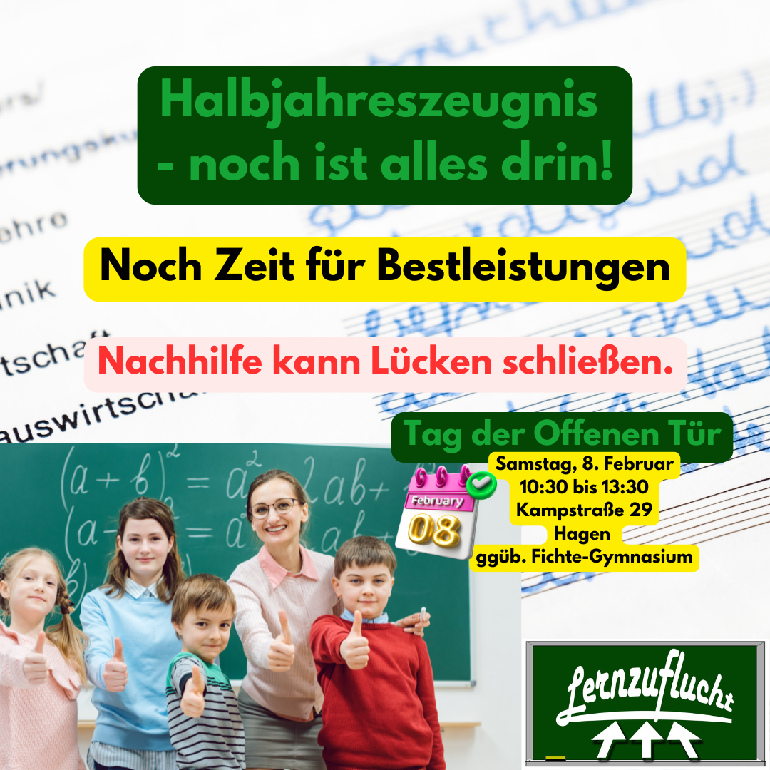 Halbjahreszeugnis – Noch ist alles drin!